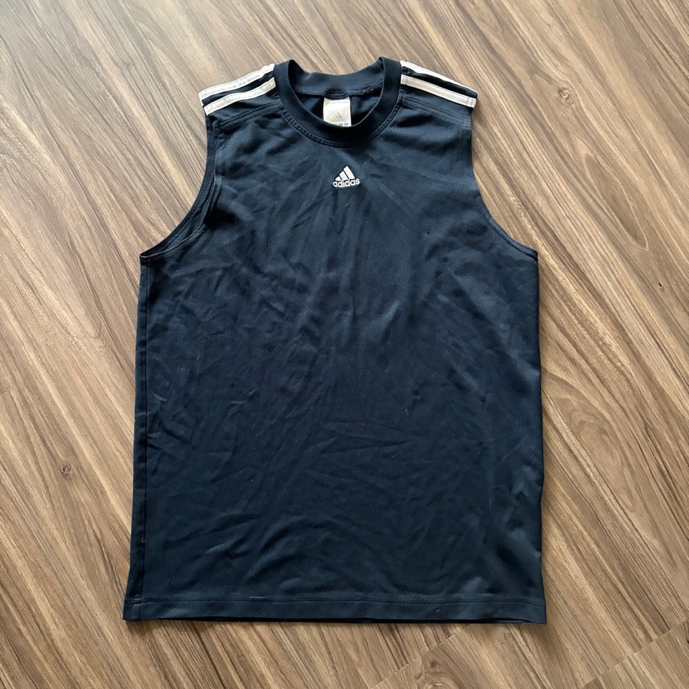 Adidas Vintage Navy Sleeveless Muscle Tee
